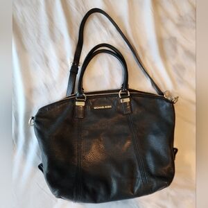 Michael Kors Black Pebbled Shoulder Bag